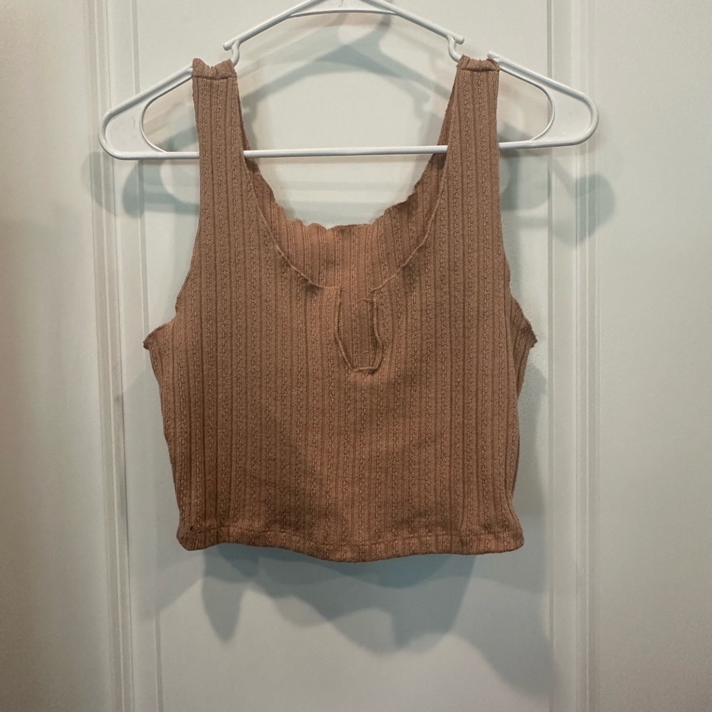 SHEIN medium tan crop tank top